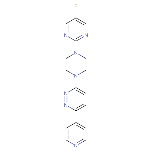3-[4-(5-fluoropyrimidin-2-yl)piperazin-1-yl]-6-(pyridin-4-yl)pyridazine
