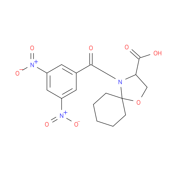 4-(3,5-dinitrobenzoyl)-1-oxa-4-azaspiro[4.5]decane-3-carboxylic acid