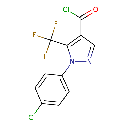 2-(4-Chlorophenyl)-3-(trifluoromethyl)pyrazole-4-carbonyl chloride