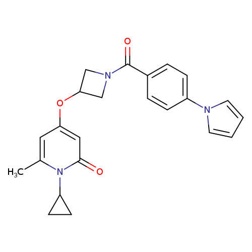 1-cyclopropyl-6-methyl-4-({1-[4-(1H-pyrrol-1-yl)benzoyl]azetidin-3-yl}oxy)-1,2-dihydropyridin-2-one