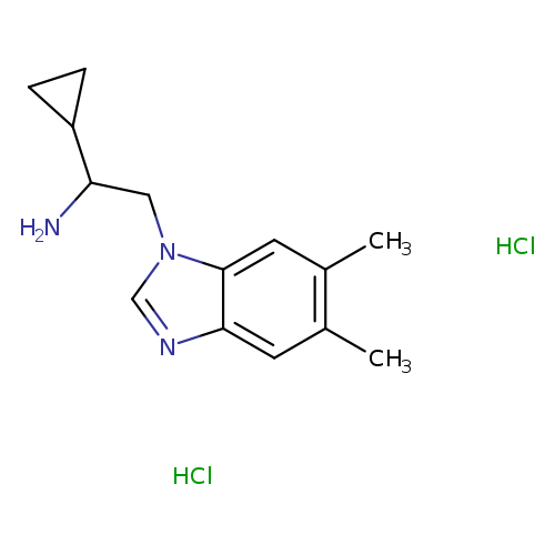 1-cyclopropyl-2-(5,6-dimethyl-1H-1,3-benzodiazol-1-yl)ethan-1-amine dihydrochloride