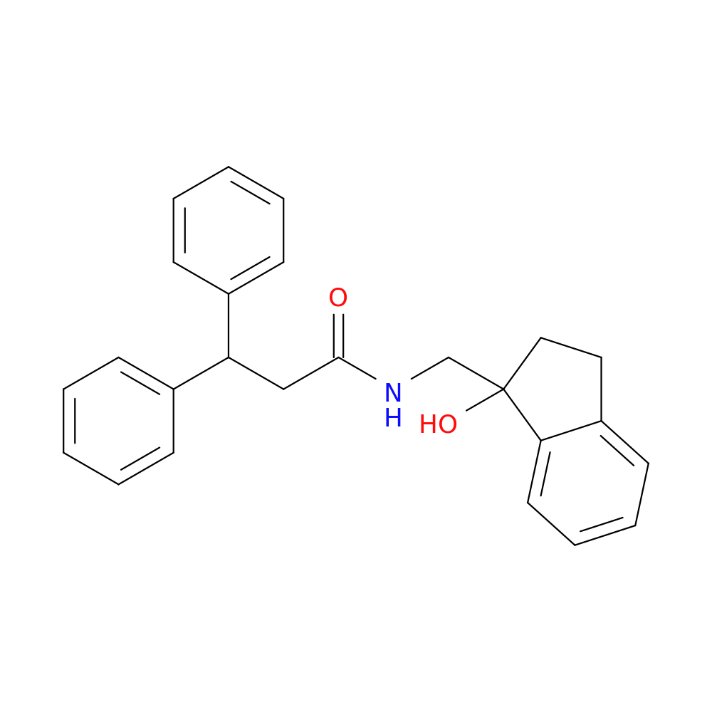 N-[(1-hydroxy-2,3-dihydro-1H-inden-1-yl)methyl]-3,3-diphenylpropanamide