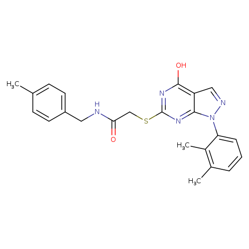 2-{[1-(2,3-dimethylphenyl)-4-hydroxy-1H-pyrazolo[3,4-d]pyrimidin-6-yl]sulfanyl}-N-[(4-methylphenyl)methyl]acetamide