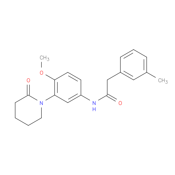 N-[4-methoxy-3-(2-oxopiperidin-1-yl)phenyl]-2-(3-methylphenyl)acetamide
