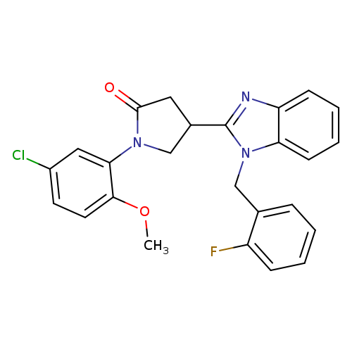 1-(5-chloro-2-methoxyphenyl)-4-{1-[(2-fluorophenyl)methyl]-1H-1,3-benzodiazol-2-yl}pyrrolidin-2-one