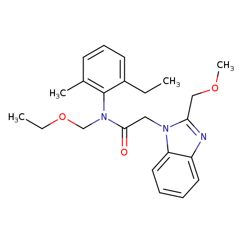 N-(ethoxymethyl)-N-(2-ethyl-6-methylphenyl)-2-[2-(methoxymethyl)-1H-1,3-benzodiazol-1-yl]acetamide