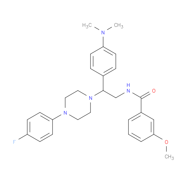 N-{2-[4-(dimethylamino)phenyl]-2-[4-(4-fluorophenyl)piperazin-1-yl]ethyl}-3-methoxybenzamide