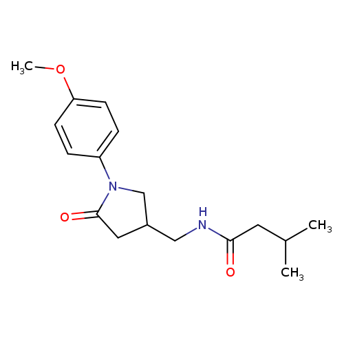 N-{[1-(4-methoxyphenyl)-5-oxopyrrolidin-3-yl]methyl}-3-methylbutanamide