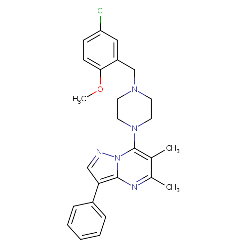 1-[(5-chloro-2-methoxyphenyl)methyl]-4-{5,6-dimethyl-3-phenylpyrazolo[1,5-a]pyrimidin-7-yl}piperazine