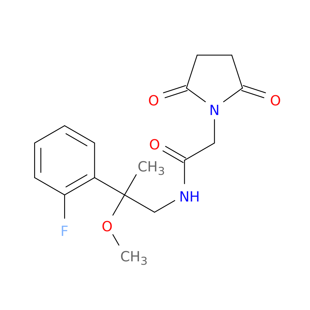 2-(2,5-dioxopyrrolidin-1-yl)-N-[2-(2-fluorophenyl)-2-methoxypropyl]acetamide