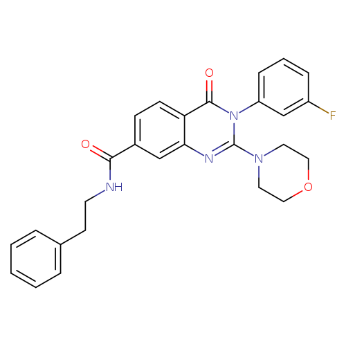 3-(3-fluorophenyl)-2-(morpholin-4-yl)-4-oxo-N-(2-phenylethyl)-3,4-dihydroquinazoline-7-carboxamide