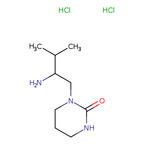 1-(2-amino-3-methylbutyl)-1,3-diazinan-2-one dihydrochloride