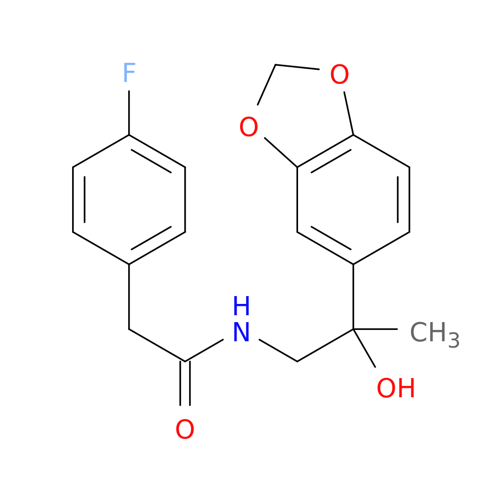 N-[2-(2H-1,3-benzodioxol-5-yl)-2-hydroxypropyl]-2-(4-fluorophenyl)acetamide