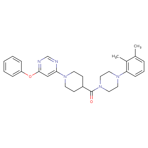 4-{4-[4-(2,3-dimethylphenyl)piperazine-1-carbonyl]piperidin-1-yl}-6-phenoxypyrimidine