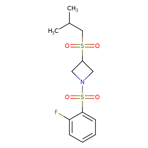 1-(2-fluorobenzenesulfonyl)-3-(2-methylpropanesulfonyl)azetidine