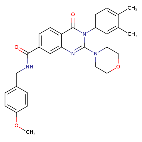 3-(3,4-dimethylphenyl)-N-[(4-methoxyphenyl)methyl]-2-(morpholin-4-yl)-4-oxo-3,4-dihydroquinazoline-7-carboxamide