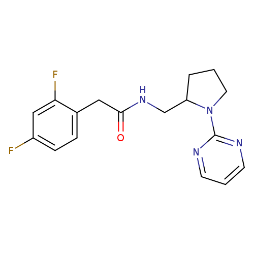 2-(2,4-difluorophenyl)-N-{[1-(pyrimidin-2-yl)pyrrolidin-2-yl]methyl}acetamide