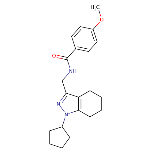 N-[(1-cyclopentyl-4,5,6,7-tetrahydro-1H-indazol-3-yl)methyl]-4-methoxybenzamide