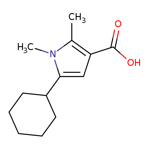 5-cyclohexyl-1,2-dimethyl-1H-pyrrole-3-carboxylic acid