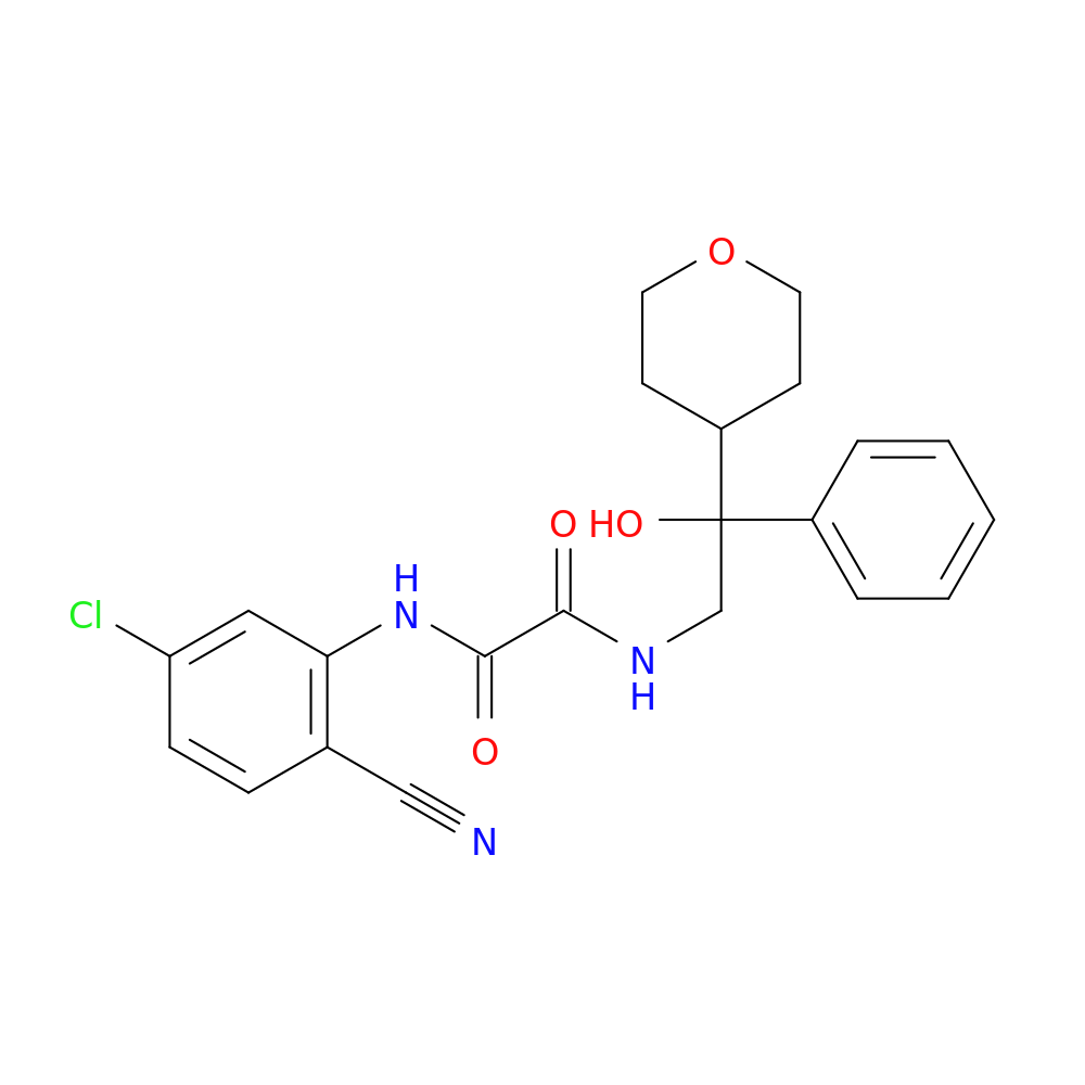N-(5-chloro-2-cyanophenyl)-N'-[2-hydroxy-2-(oxan-4-yl)-2-phenylethyl]ethanediamide