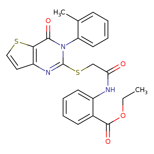 ethyl 2-(2-{[3-(2-methylphenyl)-4-oxo-3H,4H-thieno[3,2-d]pyrimidin-2-yl]sulfanyl}acetamido)benzoate