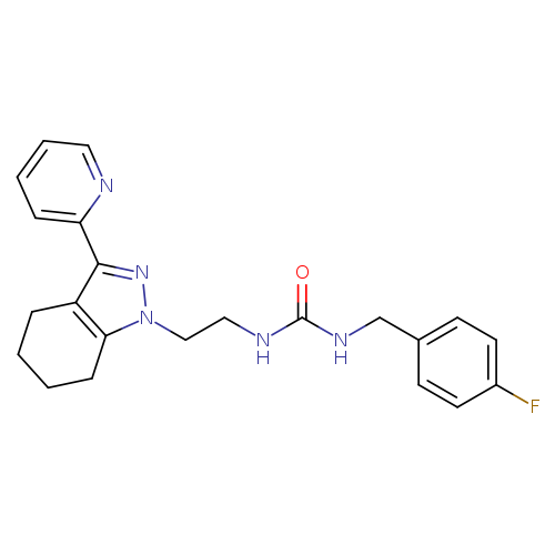 1-[(4-fluorophenyl)methyl]-3-{2-[3-(pyridin-2-yl)-4,5,6,7-tetrahydro-1H-indazol-1-yl]ethyl}urea