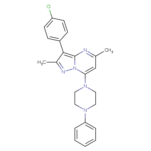 1-[3-(4-chlorophenyl)-2,5-dimethylpyrazolo[1,5-a]pyrimidin-7-yl]-4-phenylpiperazine