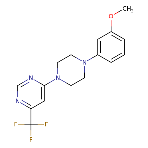 4-[4-(3-methoxyphenyl)piperazin-1-yl]-6-(trifluoromethyl)pyrimidine