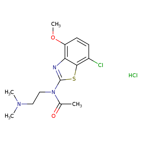 N-(7-chloro-4-methoxy-1,3-benzothiazol-2-yl)-N-[2-(dimethylamino)ethyl]acetamide hydrochloride