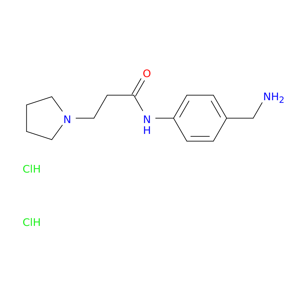 N-[4-(aminomethyl)phenyl]-3-(pyrrolidin-1-yl)propanamide dihydrochloride
