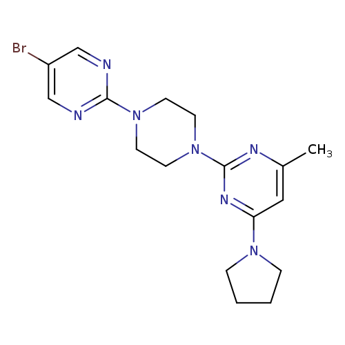 2-[4-(5-bromopyrimidin-2-yl)piperazin-1-yl]-4-methyl-6-(pyrrolidin-1-yl)pyrimidine