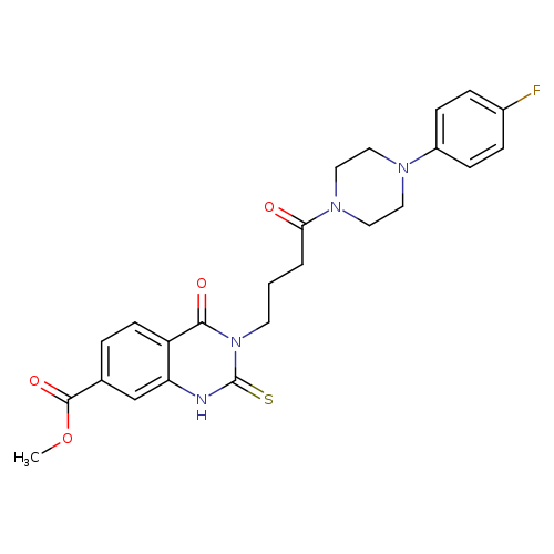 methyl 3-{4-[4-(4-fluorophenyl)piperazin-1-yl]-4-oxobutyl}-4-oxo-2-sulfanylidene-1,2,3,4-tetrahydroquinazoline-7-carboxylate