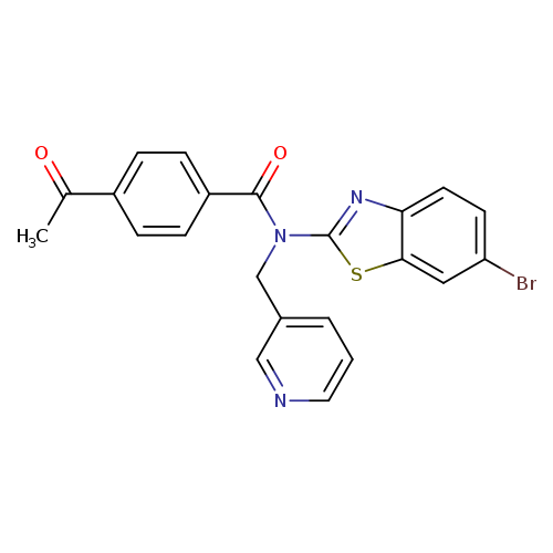 4-acetyl-N-(6-bromo-1,3-benzothiazol-2-yl)-N-[(pyridin-3-yl)methyl]benzamide
