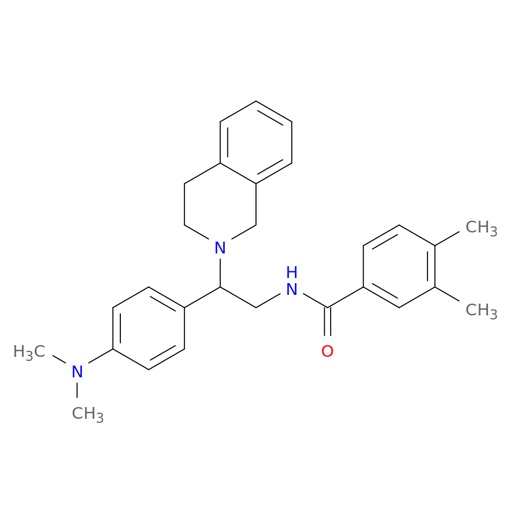 N-{2-[4-(dimethylamino)phenyl]-2-(1,2,3,4-tetrahydroisoquinolin-2-yl)ethyl}-3,4-dimethylbenzamide