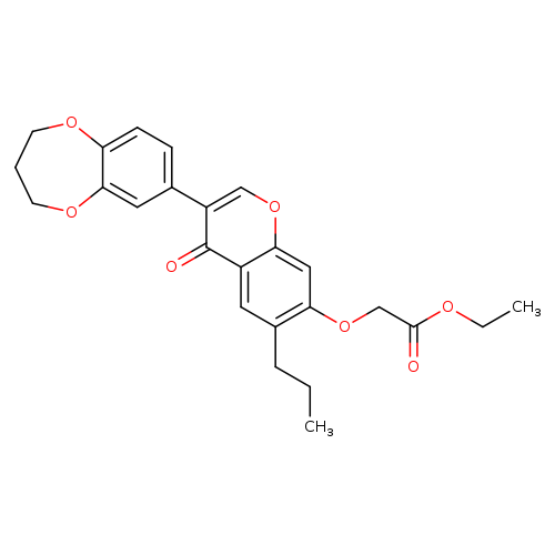 ethyl 2-{[3-(3,4-dihydro-2H-1,5-benzodioxepin-7-yl)-4-oxo-6-propyl-4H-chromen-7-yl]oxy}acetate