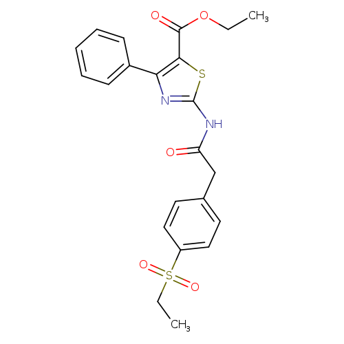 ethyl 2-{2-[4-(ethanesulfonyl)phenyl]acetamido}-4-phenyl-1,3-thiazole-5-carboxylate