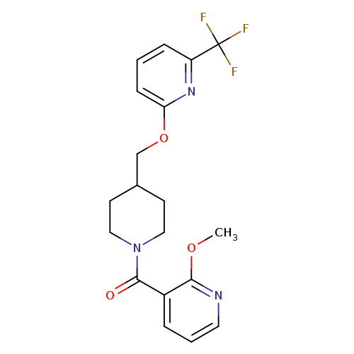 2-methoxy-3-[4-({[6-(trifluoromethyl)pyridin-2-yl]oxy}methyl)piperidine-1-carbonyl]pyridine