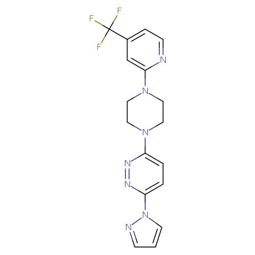 3-(1H-pyrazol-1-yl)-6-{4-[4-(trifluoromethyl)pyridin-2-yl]piperazin-1-yl}pyridazine