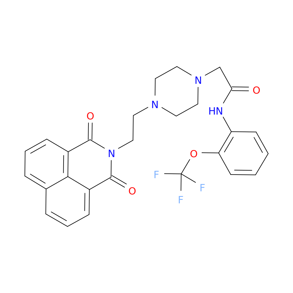 2-[4-(2-{2,4-dioxo-3-azatricyclo[7.3.1.0^{5,13}]trideca-1(13),5,7,9,11-pentaen-3-yl}ethyl)piperazin-1-yl]-N-[2-(trifluoromethoxy)phenyl]acetamide