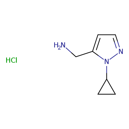 1-(1-cyclopropyl-1H-pyrazol-5-yl)methanamine hydrochloride