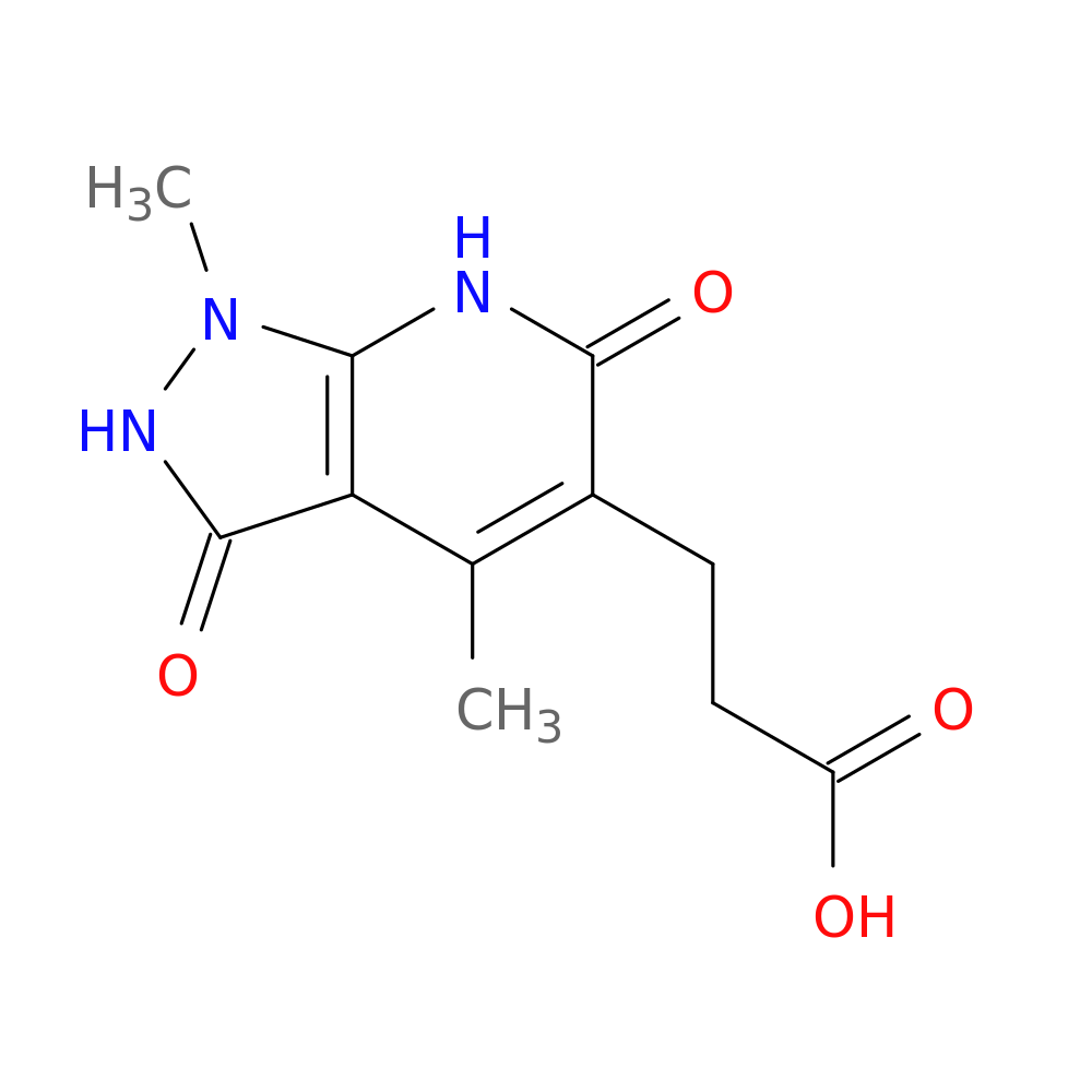 3-{1,4-dimethyl-3,6-dioxo-1H,2H,3H,6H,7H-pyrazolo[3,4-b]pyridin-5-yl}propanoic acid