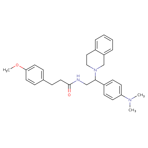 N-{2-[4-(dimethylamino)phenyl]-2-(1,2,3,4-tetrahydroisoquinolin-2-yl)ethyl}-3-(4-methoxyphenyl)propanamide