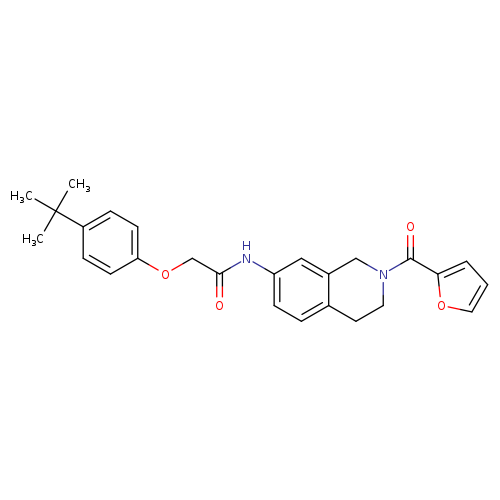 2-(4-tert-butylphenoxy)-N-[2-(furan-2-carbonyl)-1,2,3,4-tetrahydroisoquinolin-7-yl]acetamide