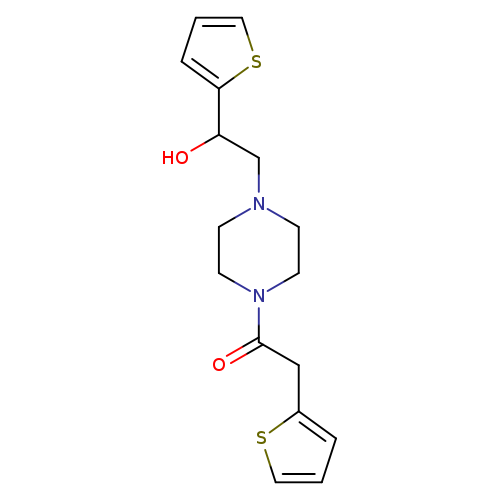 1-{4-[2-hydroxy-2-(thiophen-2-yl)ethyl]piperazin-1-yl}-2-(thiophen-2-yl)ethan-1-one
