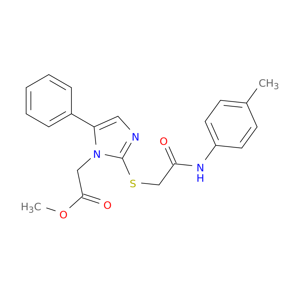 methyl 2-[2-({[(4-methylphenyl)carbamoyl]methyl}sulfanyl)-5-phenyl-1H-imidazol-1-yl]acetate