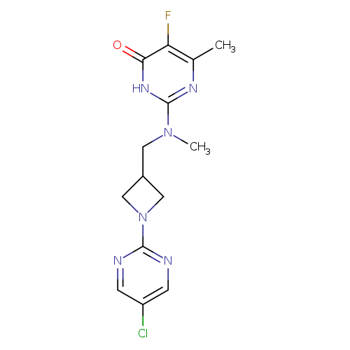 2-({[1-(5-chloropyrimidin-2-yl)azetidin-3-yl]methyl}(methyl)amino)-5-fluoro-6-methyl-3,4-dihydropyrimidin-4-one