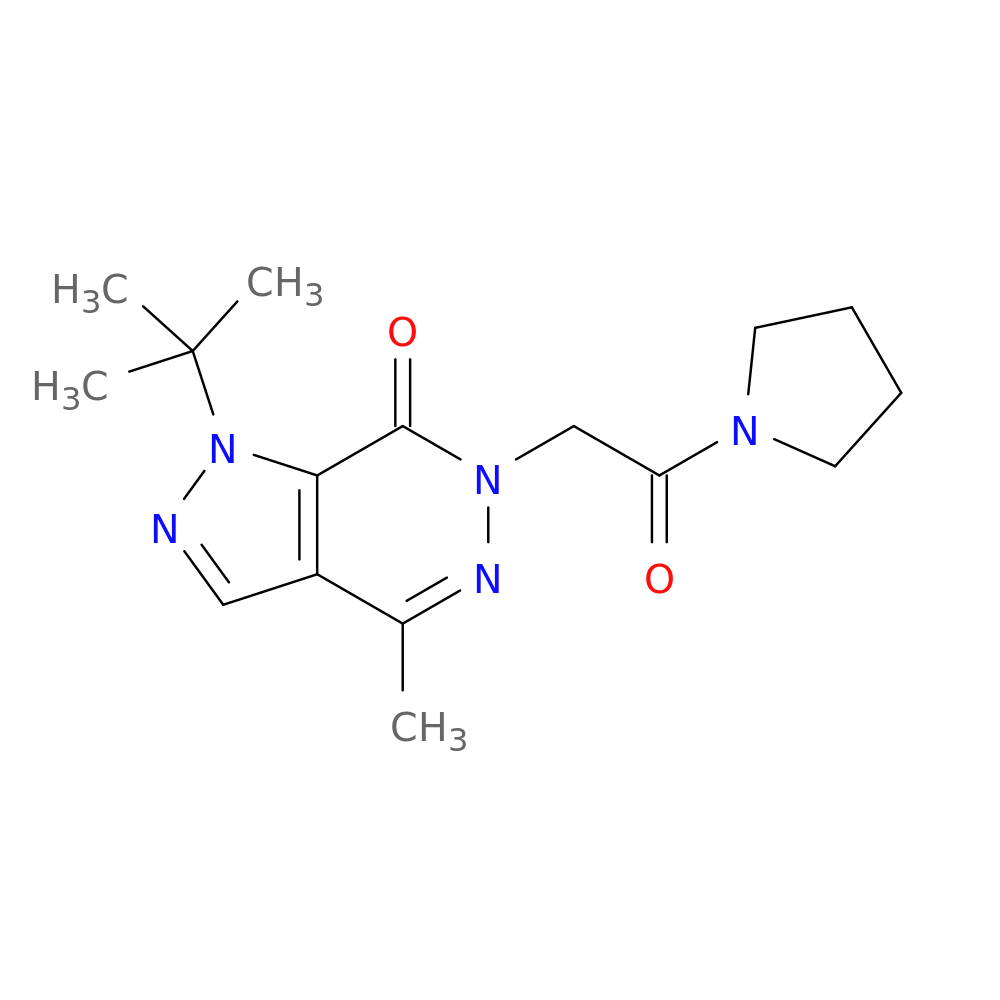 1-tert-butyl-4-methyl-6-[2-oxo-2-(pyrrolidin-1-yl)ethyl]-1H,6H,7H-pyrazolo[3,4-d]pyridazin-7-one