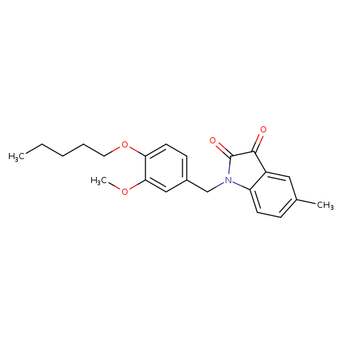 1-{[3-methoxy-4-(pentyloxy)phenyl]methyl}-5-methyl-2,3-dihydro-1H-indole-2,3-dione