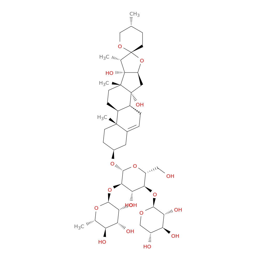 (2S,3R,4R,5R,6S)-2-(((2R,3R,4S,5S,6R)-2-(((4S,5'R,6aR,6bS,8aS,8bS,9S,10R,11aS,12aR,12bR)-8b,12a-Dihydroxy-5',6a,8a,9-tetramethyl-1,3,3',4,4',5,5',6,6a,6b,6',7,8,8a,8b,9,11a,12,12a,12b-icosahydrospiro[naphtho[2',1':4,5]indeno[2,1-b]furan-10,2'-pyran]-4-yl)oxy)-4-hydroxy-6-(hydroxymethyl)-5-(((2S,3R,4S,5R)-3,4,5-trihydroxytetrahydro-2H-pyran-2-yl)oxy)tetrahydro-2H-pyran-3-yl)oxy)-6-methyltetrahydro-2H-pyran-3,4,5-triol