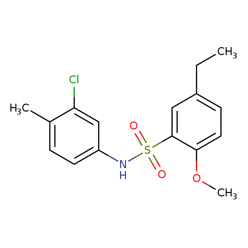 N-(3-chloro-4-methylphenyl)-5-ethyl-2-methoxybenzene-1-sulfonamide